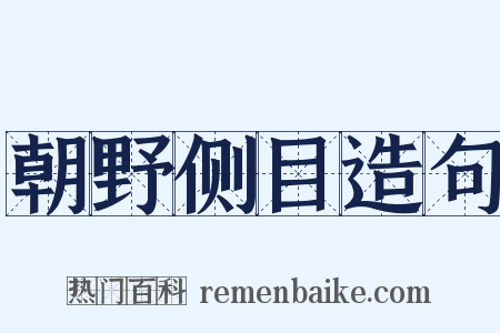 朝野侧目造句是什么意思的图片
